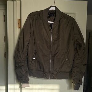 Topshop Khaki Men's Bomber Jacket